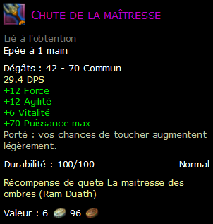 Chute de la maîtresse