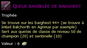 Queue barbelée de barghest