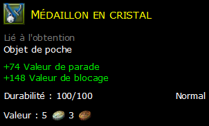 Médaillon en cristal