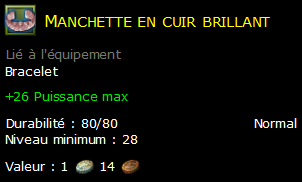 Manchette en cuir brillant