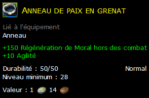 Anneau de paix en grenat