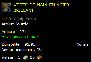 Veste de nain en acier brillant