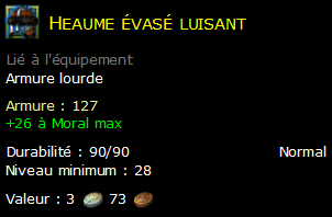 Heaume évasé luisant