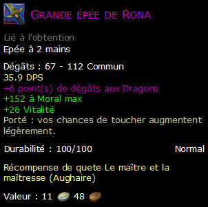 Grande épée de Rona