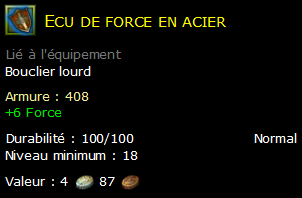 Ecu de force en acier