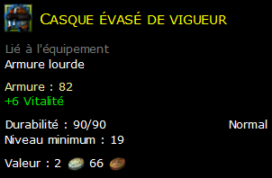 Casque évasé de vigueur