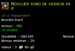 Bouclier rond de vigueur en if