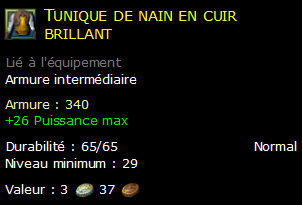 Tunique de nain en cuir brillant