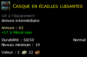 Casque en écailles luisantes