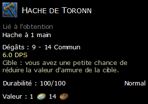 Hache de Toronn