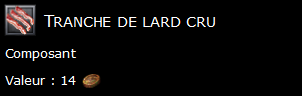 Tranche de lard cru