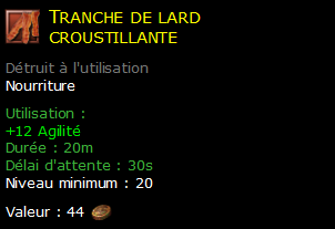 Tranche de lard croustillante