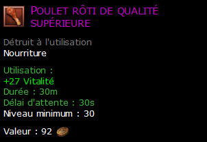 Poulet rôti de qualité supérieure