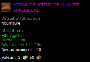 Steak délicieux de qualité supérieure