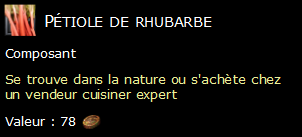 Pétiole de rhubarbe