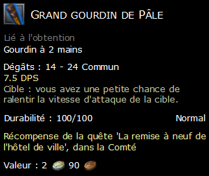 Grand gourdin de Pâle