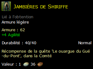 Jambières de Shiriffe