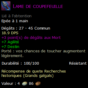 Lame de coupefeuille