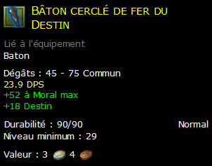 Bâton cerclé de fer du Destin