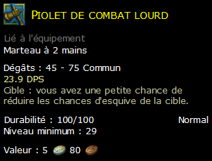 Piolet de combat lourd