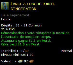 Lance à longue pointe d'inspiration