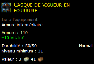 Casque de vigueur en fourrure