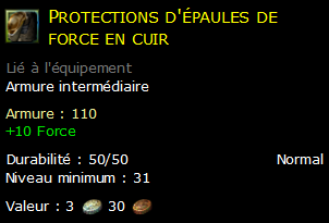 Protections d'épaules de force en cuir