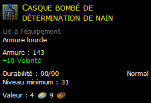 Casque bombé de détermination de nain