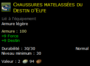 Chaussures matelassées du Destin d'Elfe