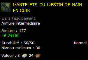 Gantelets du Destin de nain en cuir