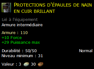 Protections d'épaules de nain en cuir brillant