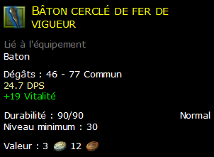 Bâton cerclé de fer de vigueur