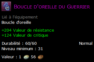 Boucle d'oreille du Guerrier