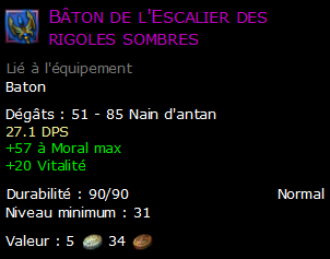 Bâton de l'Escalier des rigoles sombres