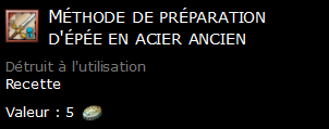 Méthode de préparation d'épée en acier ancien