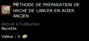 Méthode de préparation de hache de lancer en acier ancien