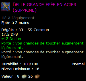 Belle grande épée en acier (supprimé)