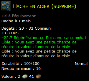 Hache en acier (supprimé)