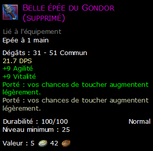 Belle épée du Gondor (supprimé)