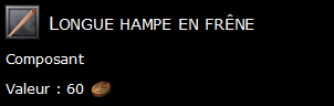 Longue hampe en frêne