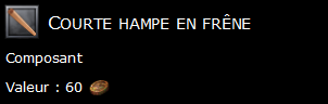 Courte hampe en frêne