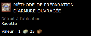 Méthode de préparation d'armure ouvragée