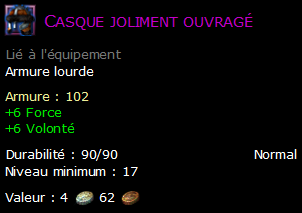 Casque joliment ouvragé