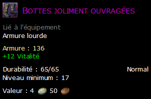 Bottes joliment ouvragées