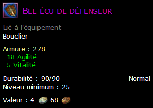 Bel écu de défenseur