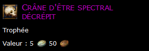 Crâne d'être spectral décrépit