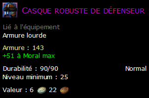 Casque robuste de défenseur