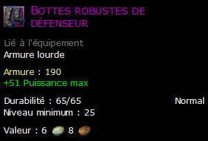 Bottes robustes de défenseur