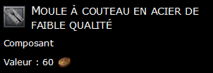 Moule à couteau en acier de faible qualité