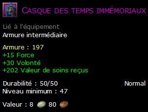 Casque des temps immémoriaux